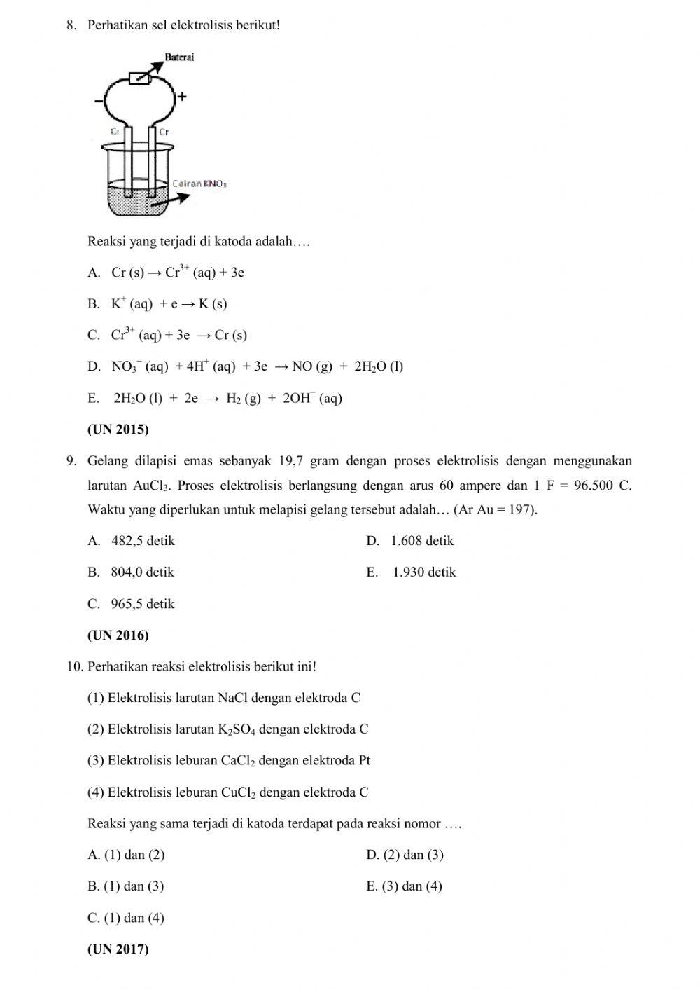 Tugas Akhir Mubaid Isngari - Elektrolisis