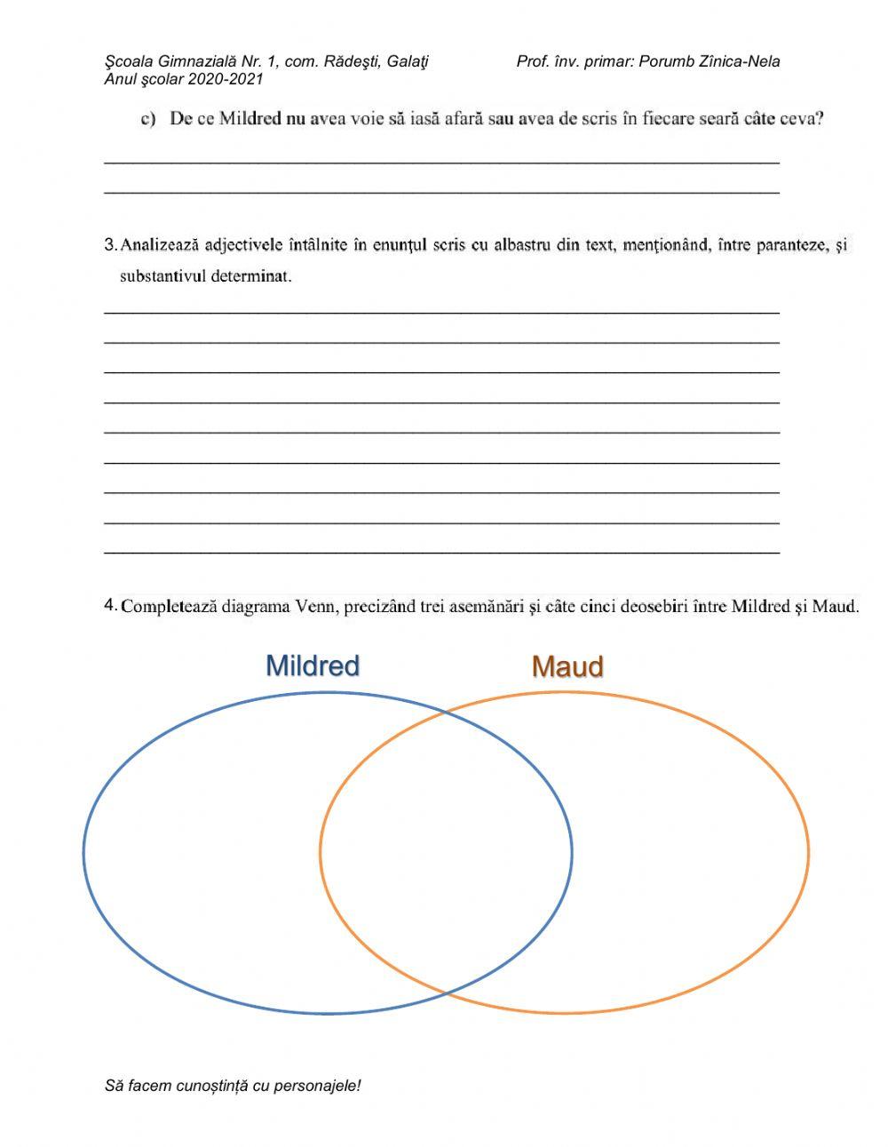Să facem cunoștință cu personajele!
