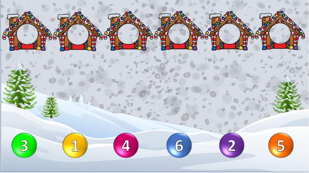 Ordena los números del 1 al 6