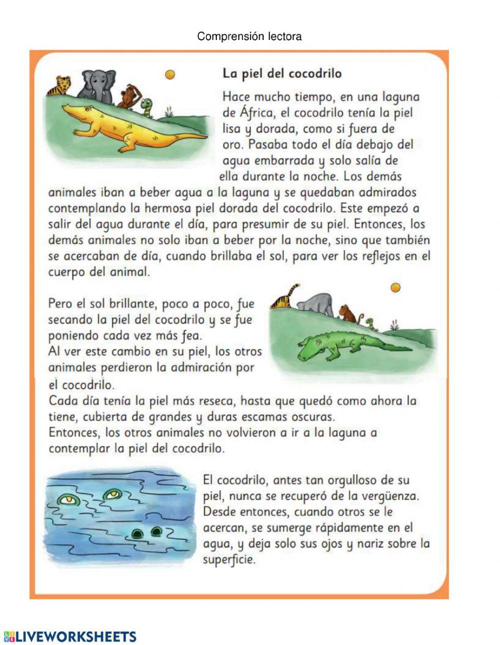 Lectura comprensiva - La piel del cocodrilo