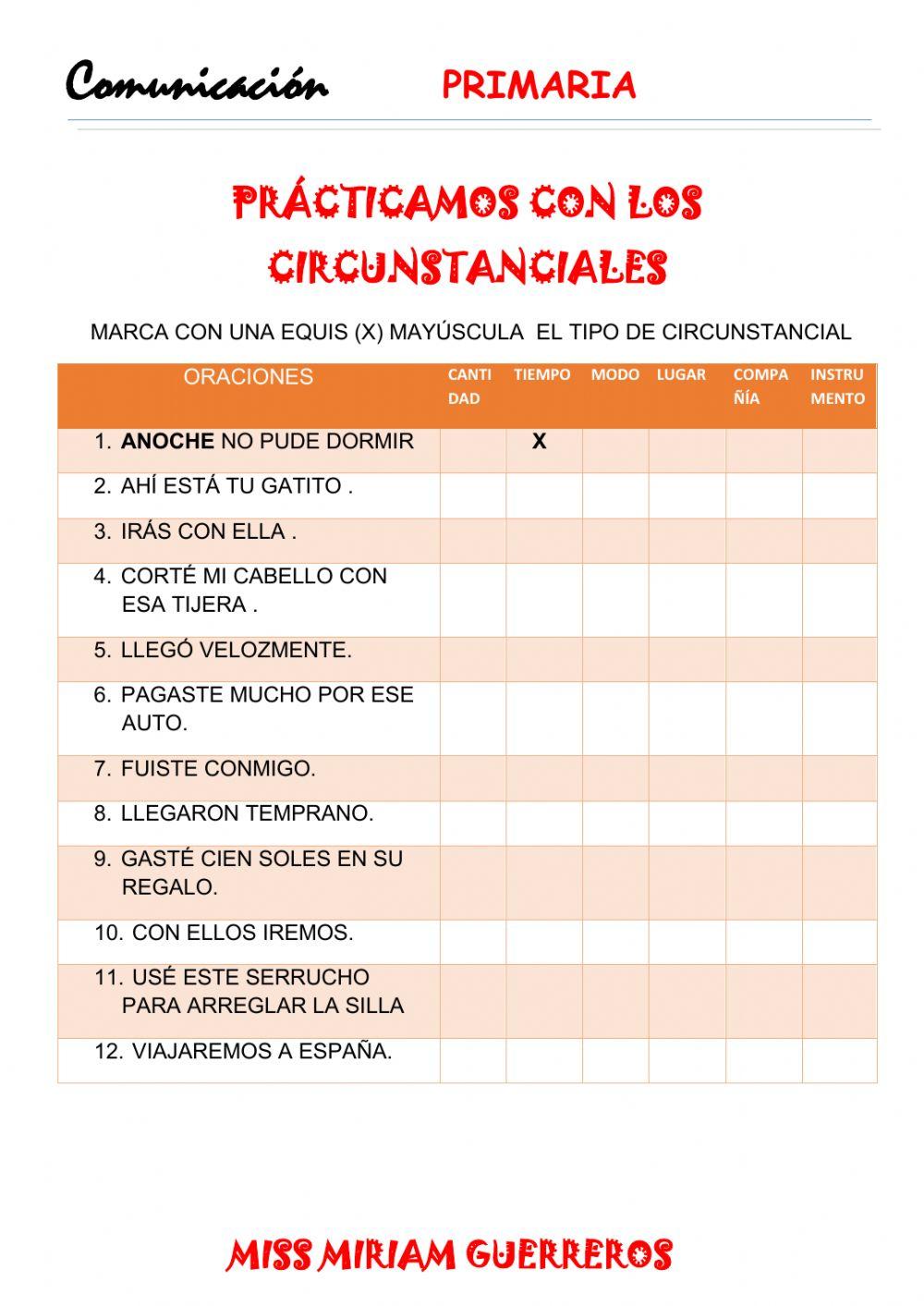 Los circunstanciales