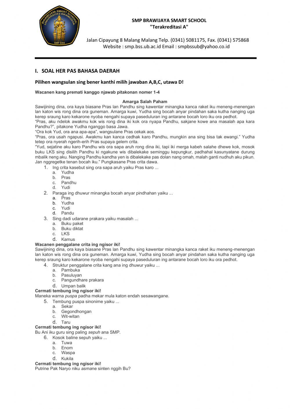 HER PAS Bahasa Daerah