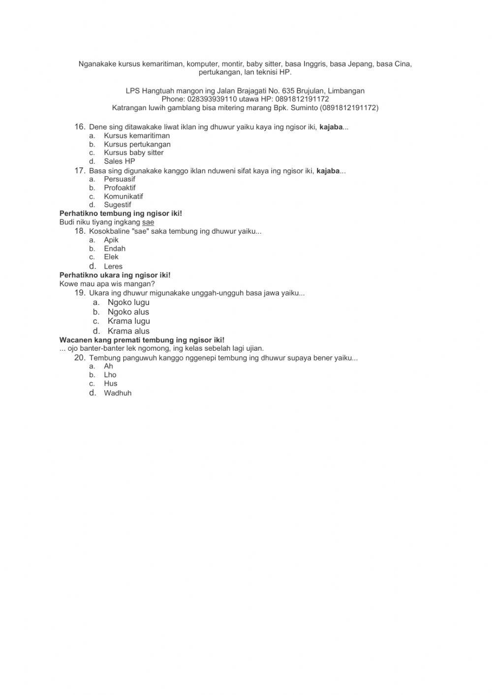 HER PAS Bahasa Daerah