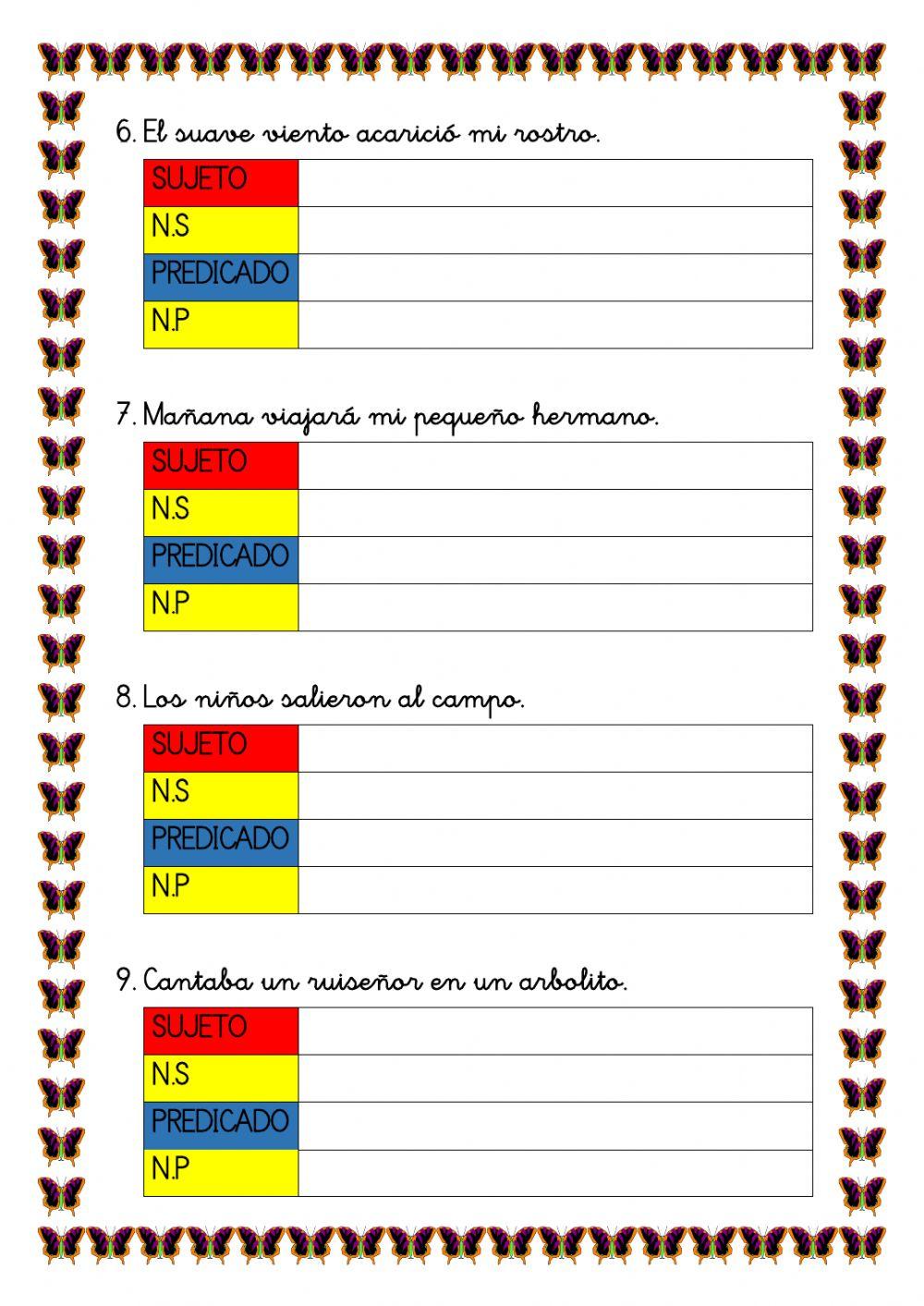 El sujeto y el predicado