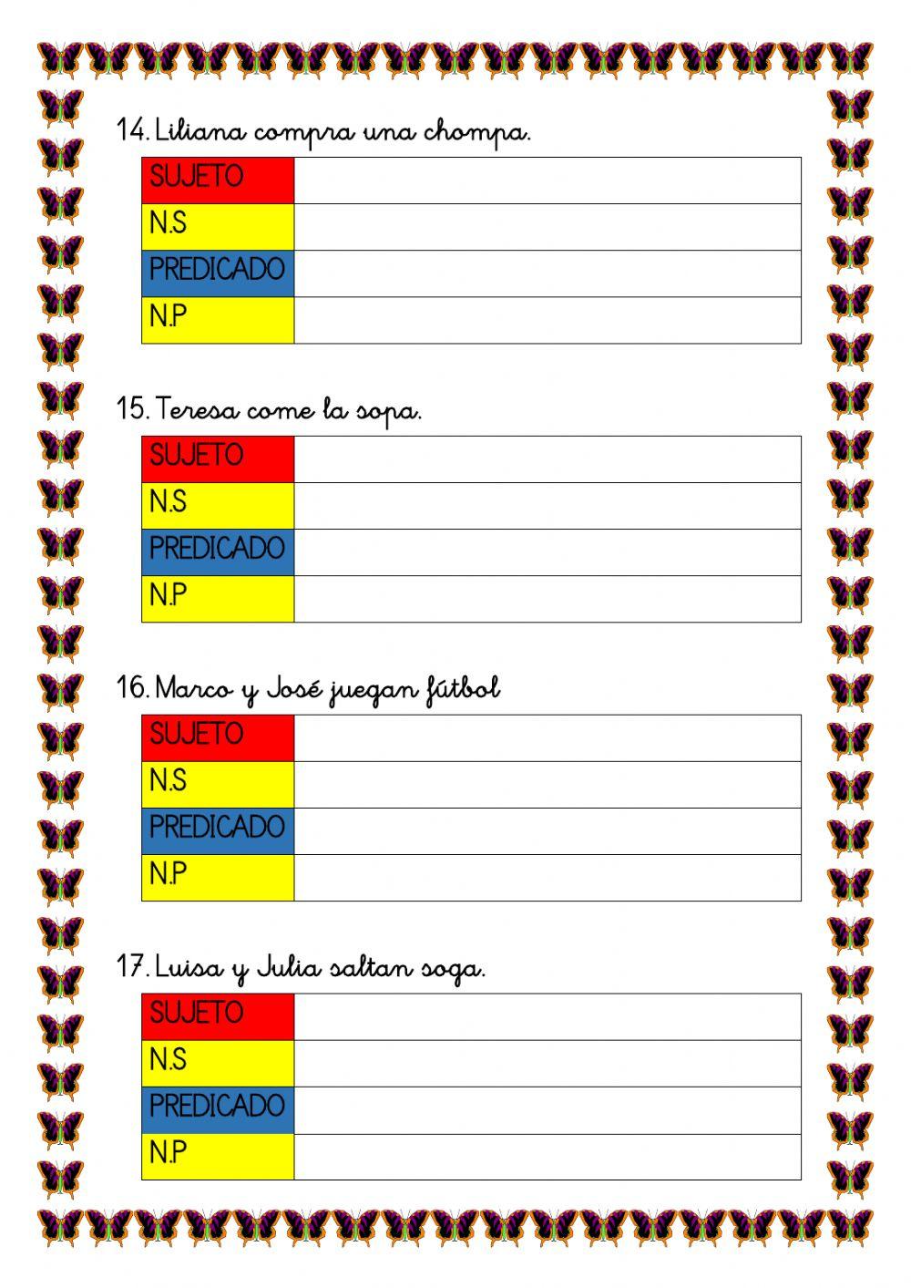 El sujeto y el predicado