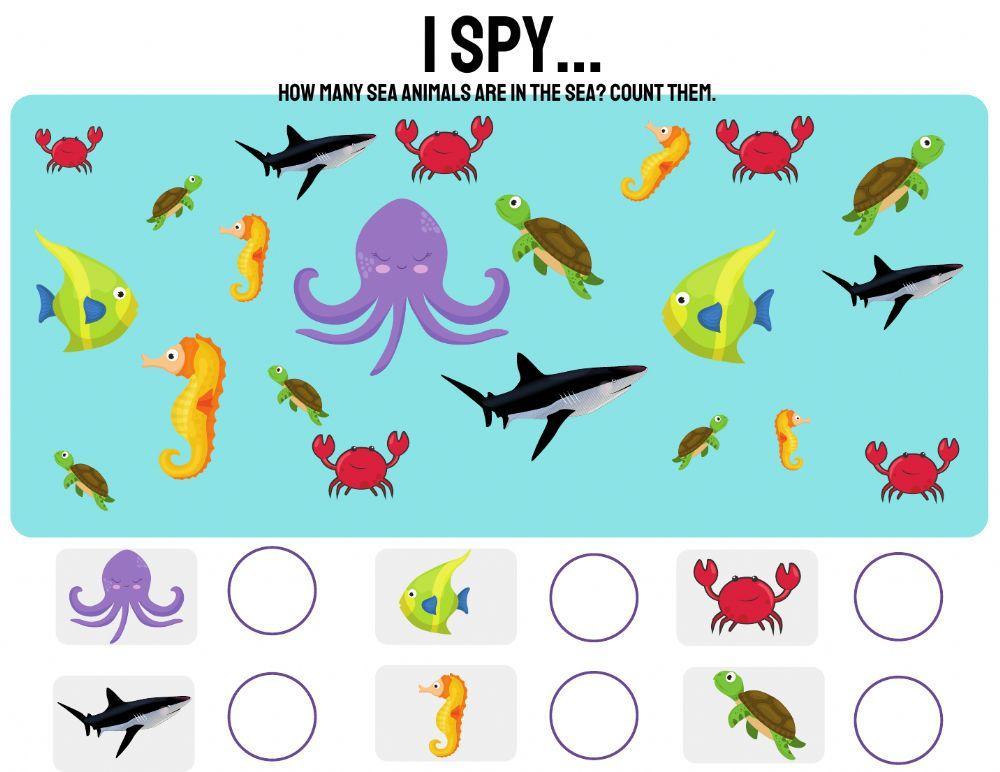 I spy sea animals I spy sea animals