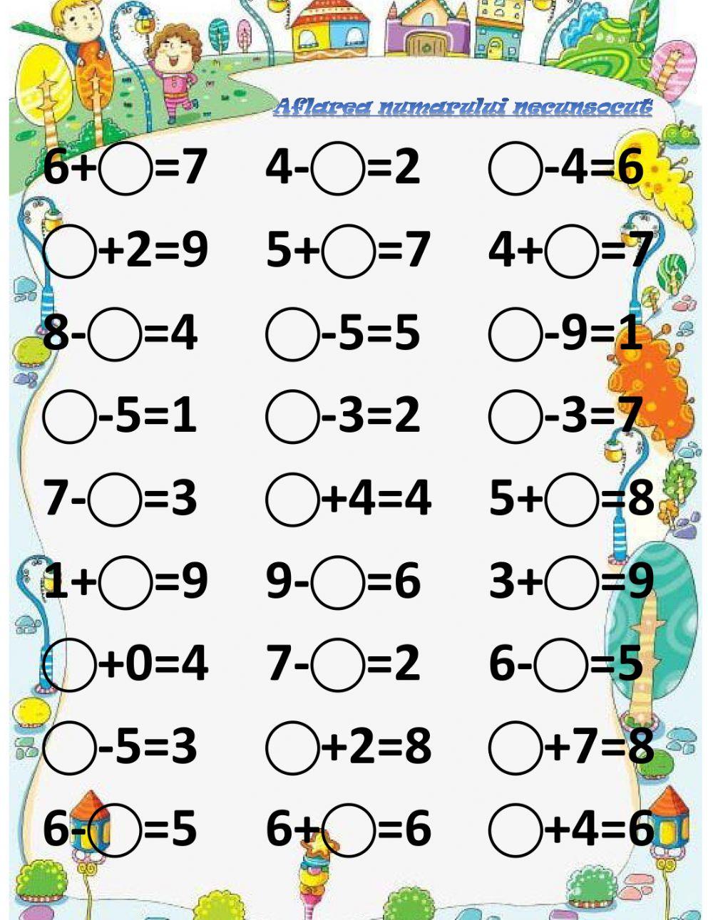 Aflarea termenului necunoscut