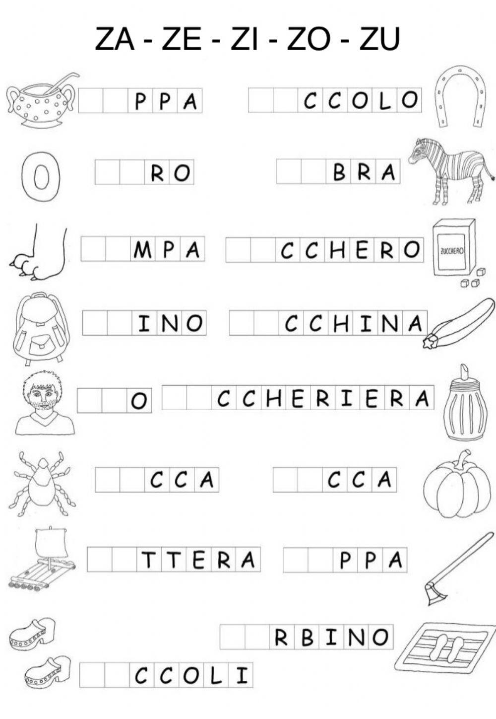 Completa con le sillabe