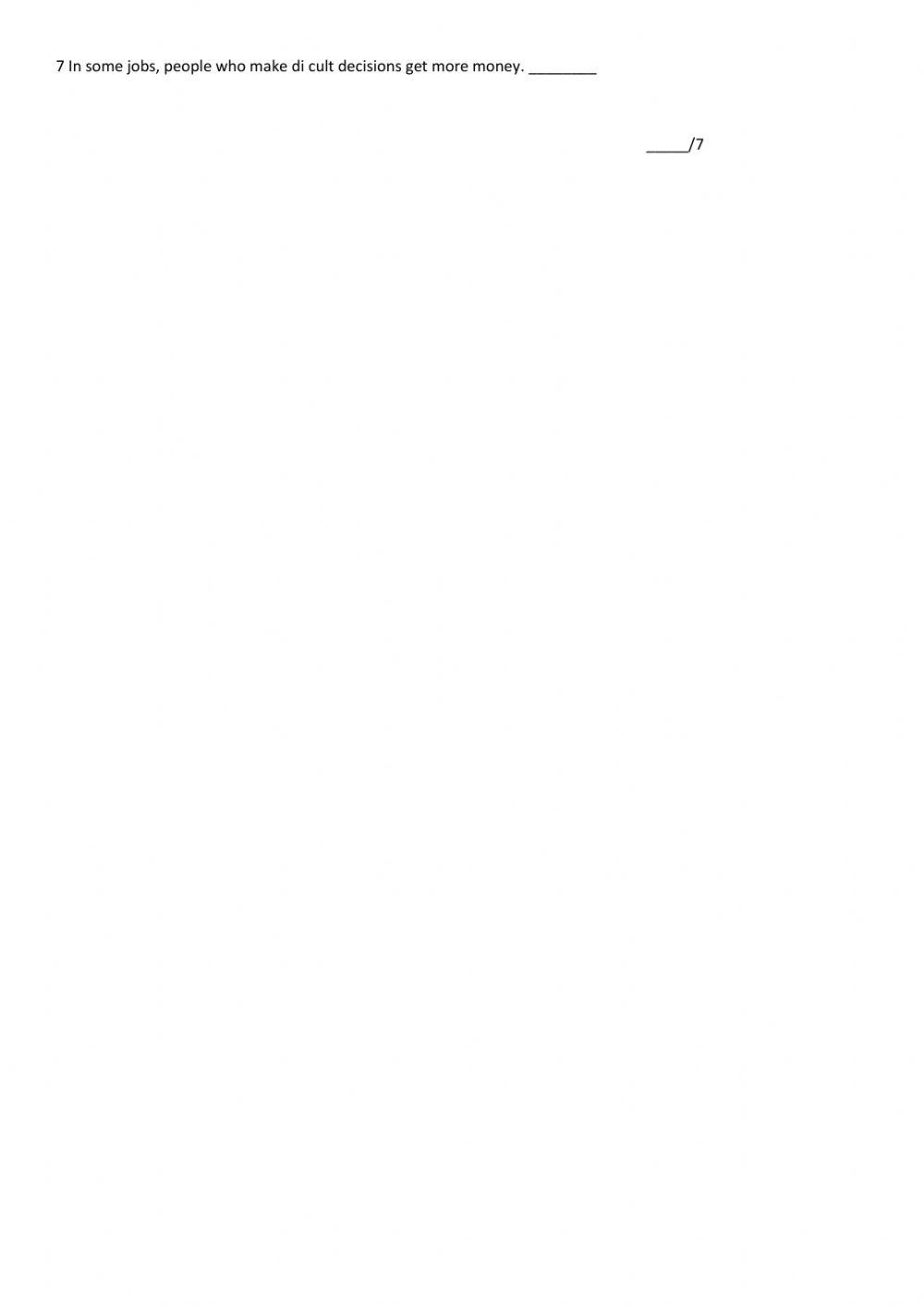 THINK B1+ Unit 3 and 4 test 