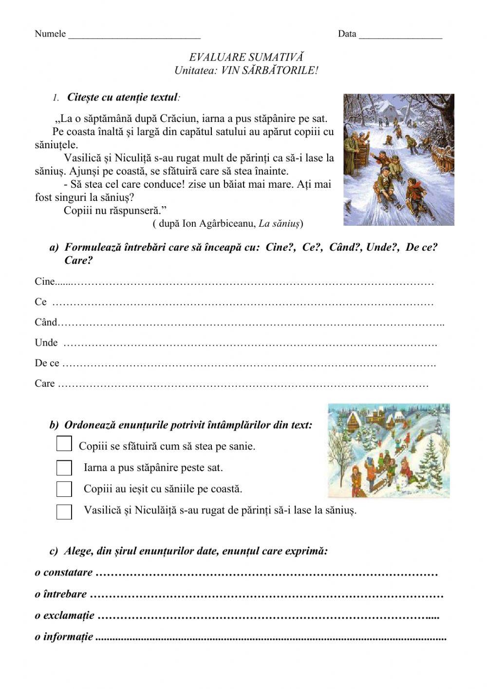 Evaluare Vin sărbătorile