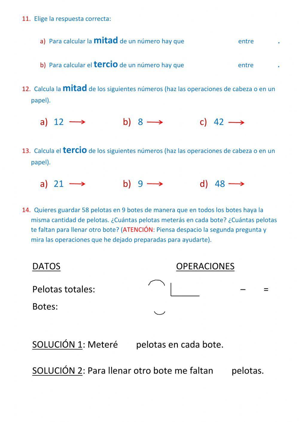 La división por una cifra 1