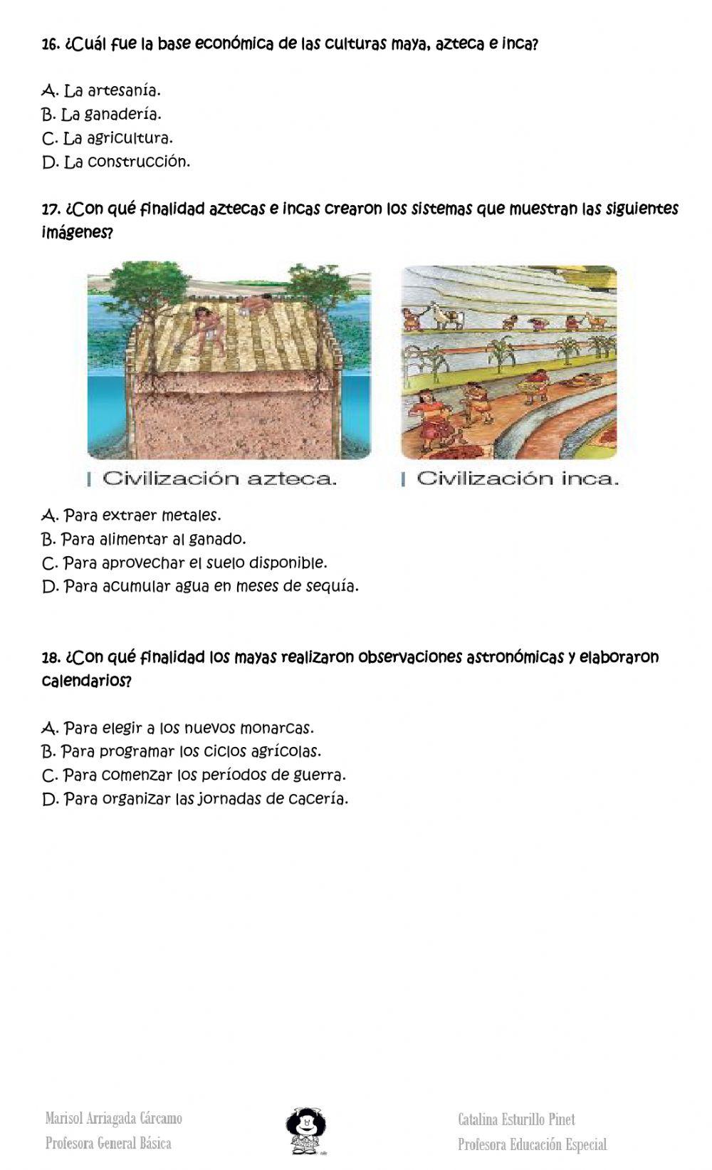 Guía evaluada Historia y Geografía pueblos mesoamericanos