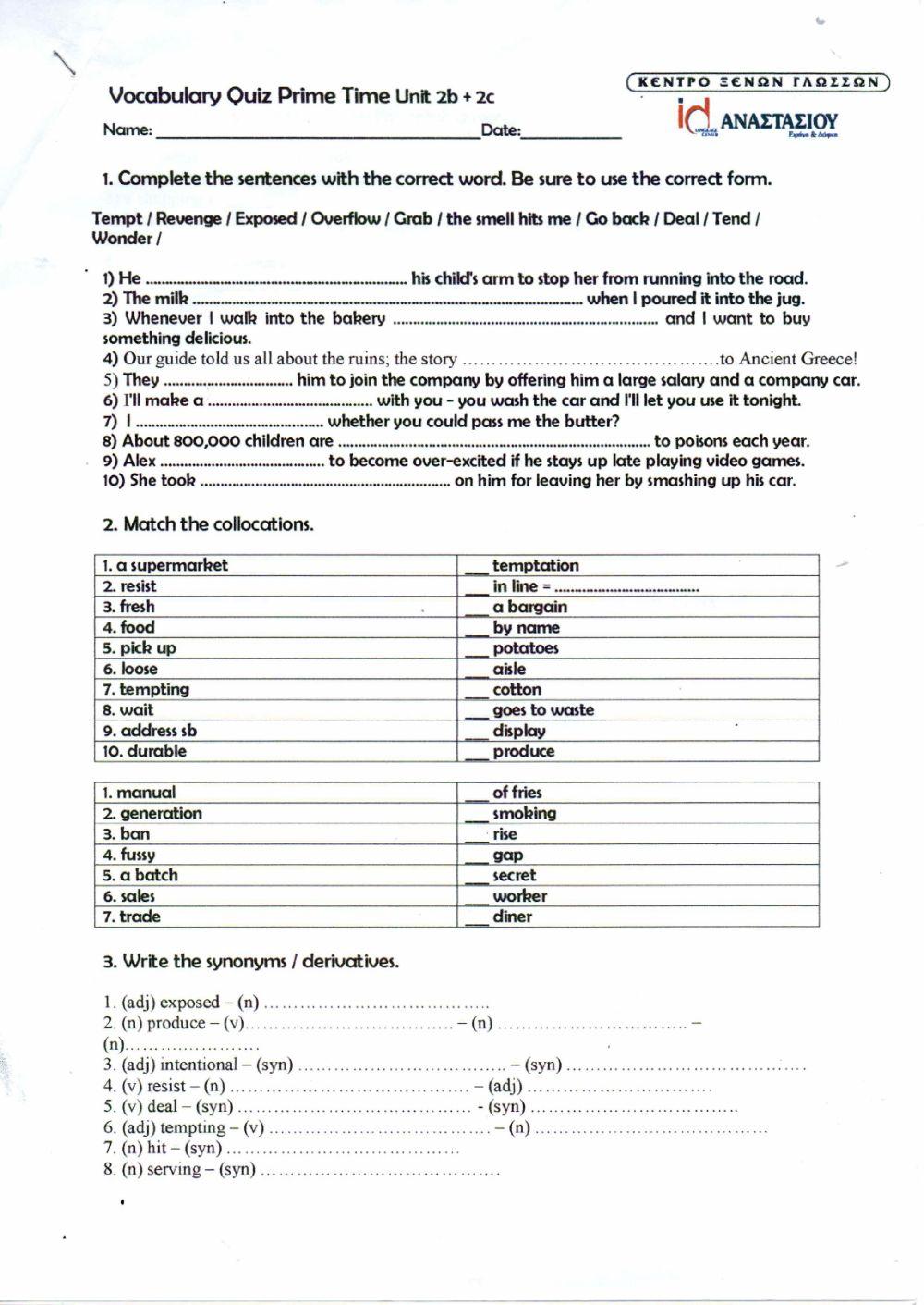 2b & 2c worksheet | Live Worksheets
