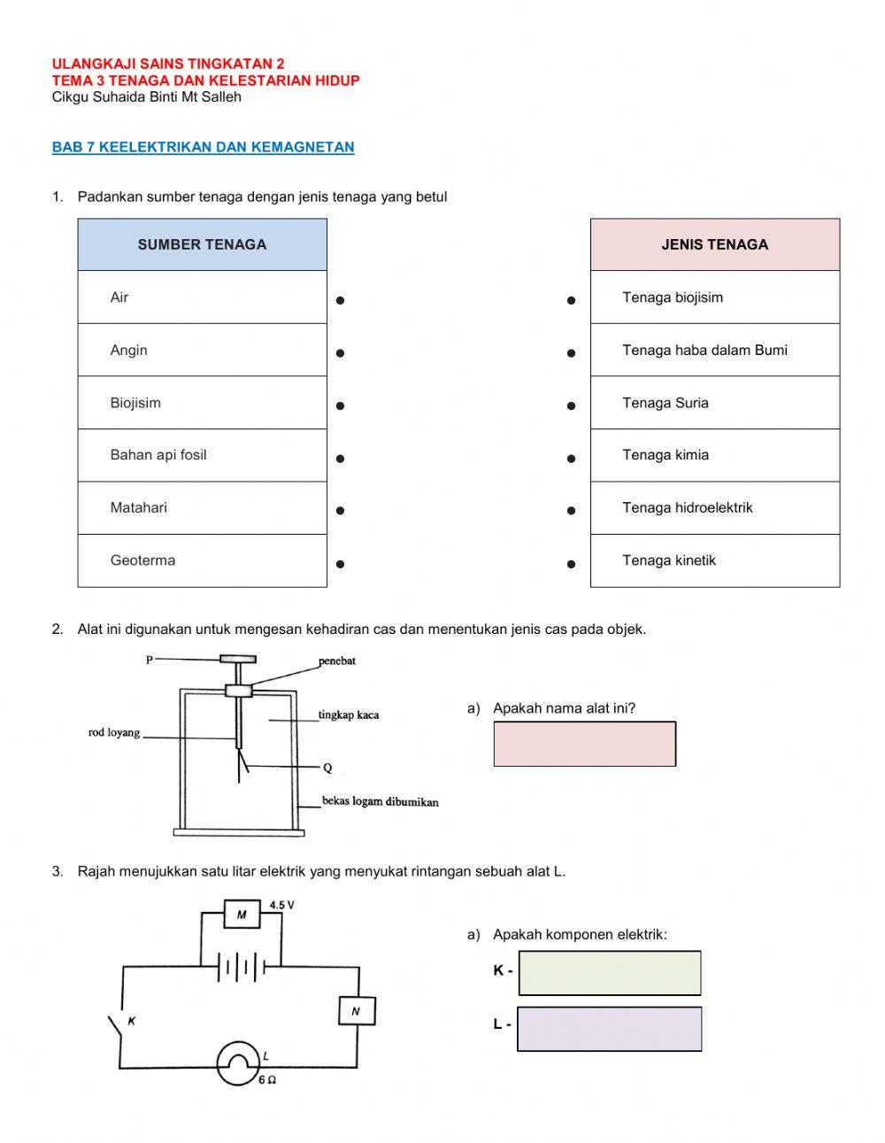 Ulangkaji Sains Tingkatan 2