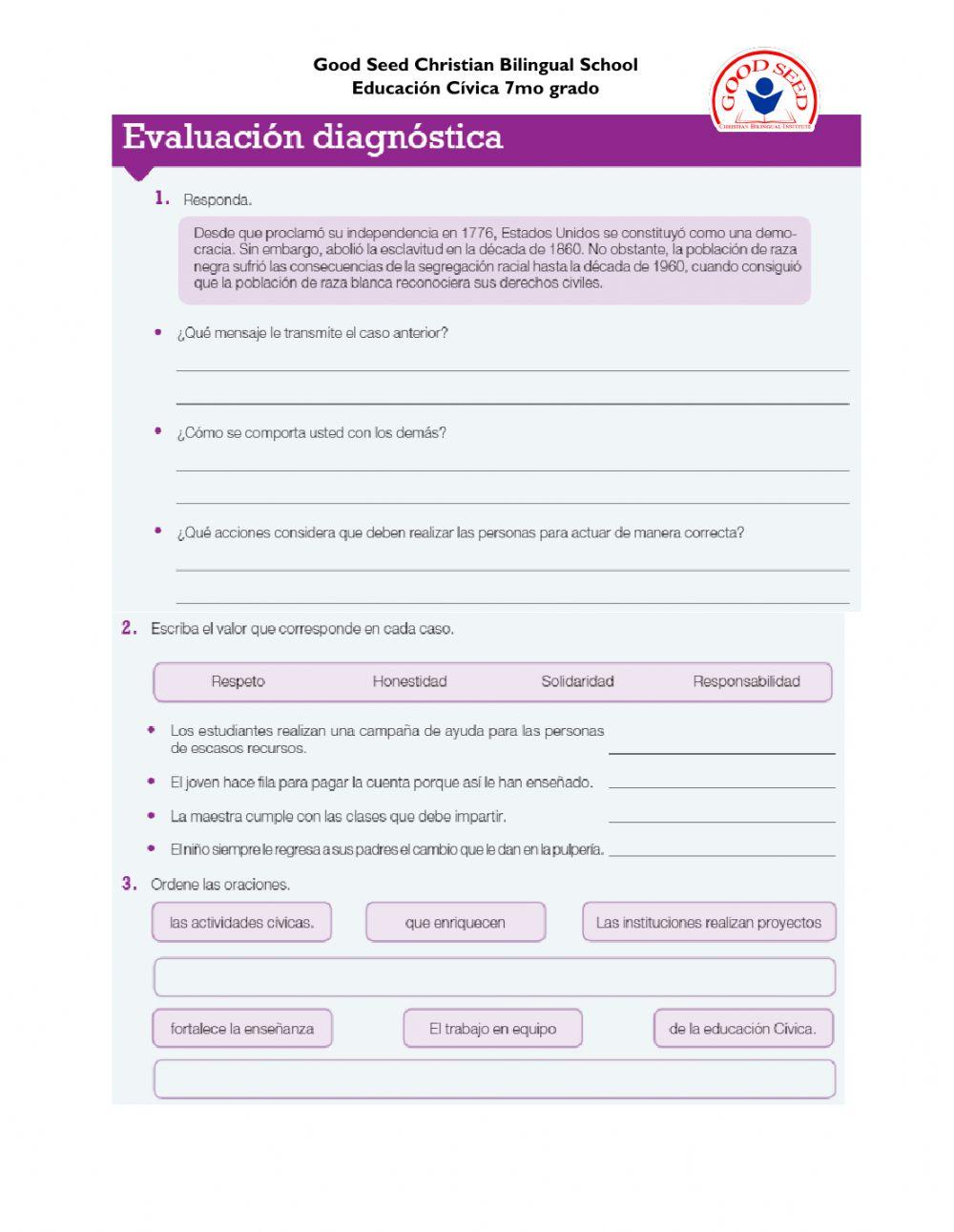 Evaluación diagnóstica U2