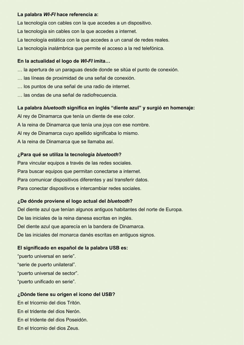 Comprensión escrita. El origen de algunos símbolos tecnológicos Comprensión escrita. El origen de algunos símbolos tecnológicos