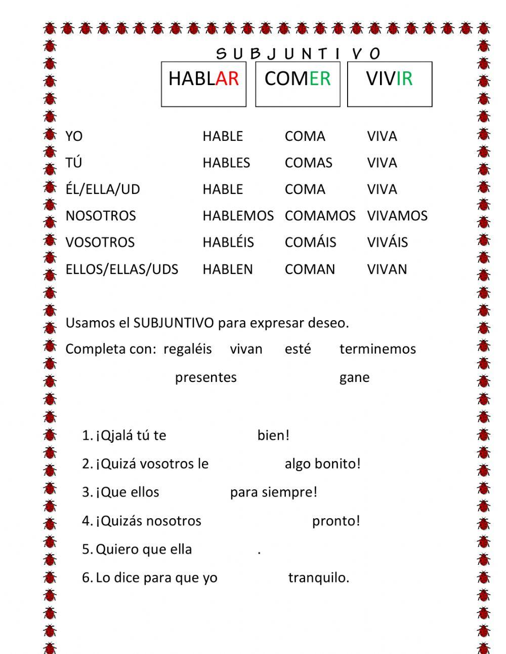 Subjuntivo