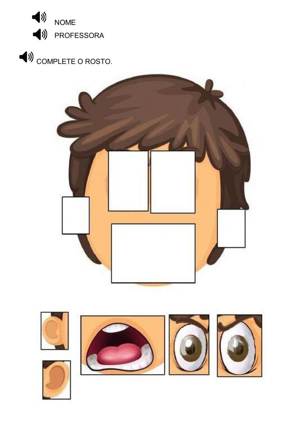Complete o rosto