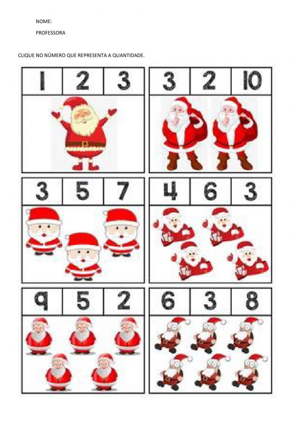 Número e quantidade Noel 1