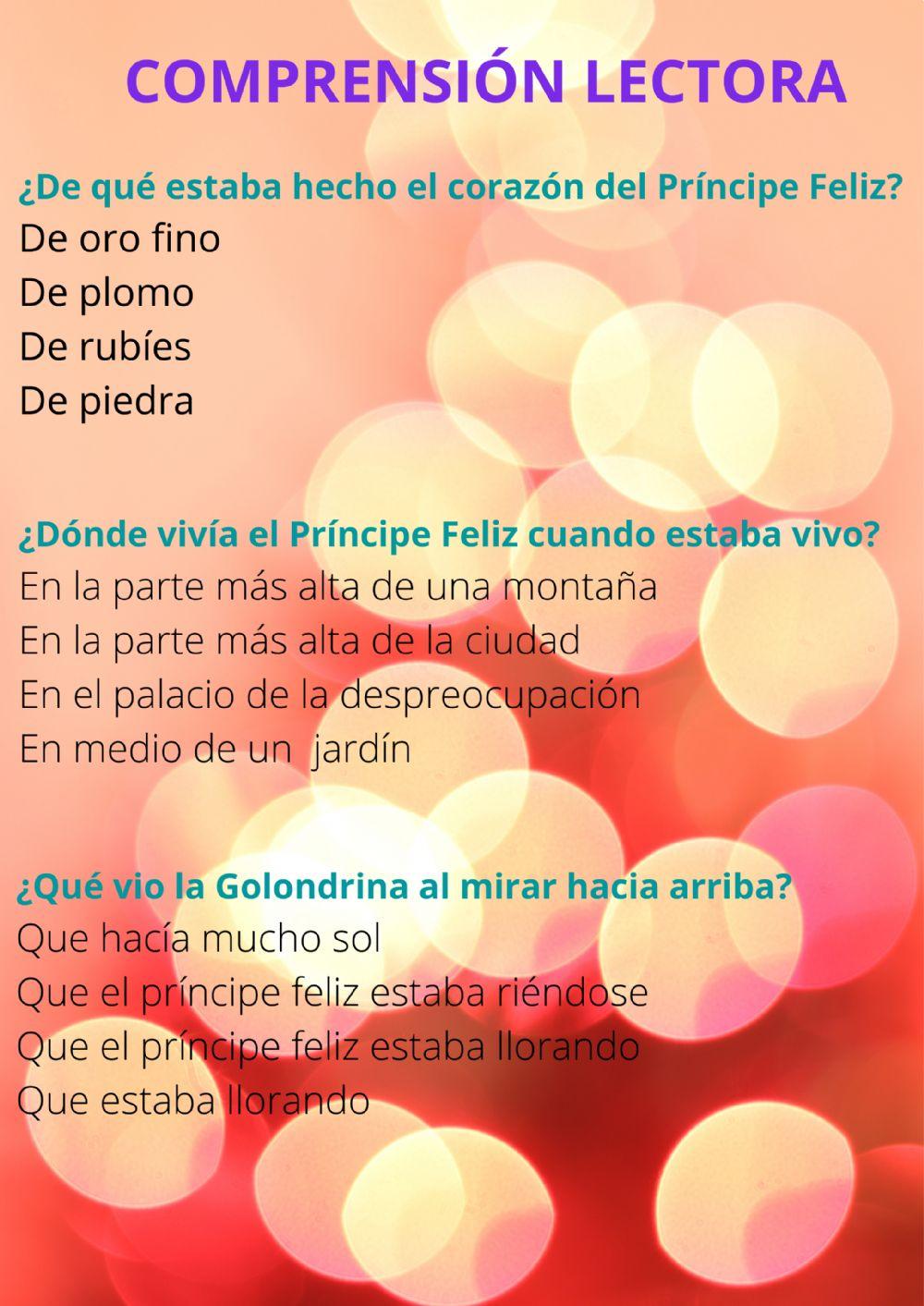 El príncipe feliz - lectura