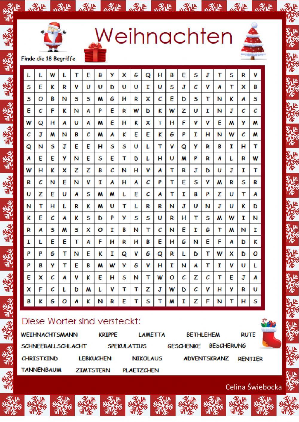 Weihnachten - Buchstabensalat