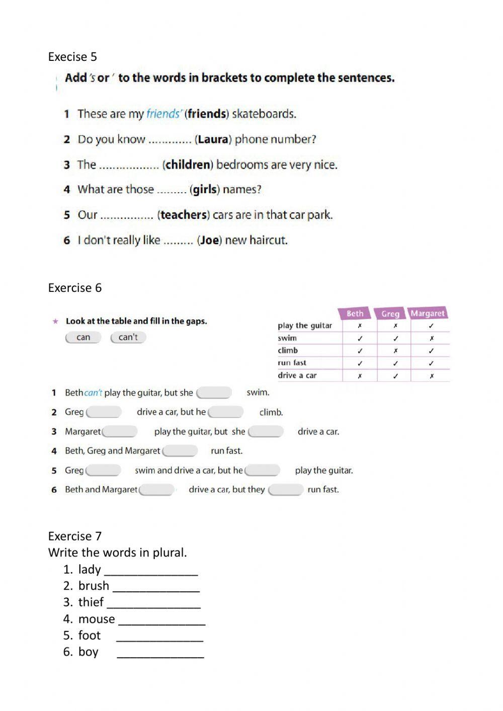 Spark 2 Unit 1 grammar