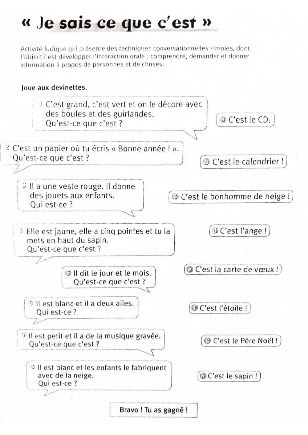 Je sais ce que c'est