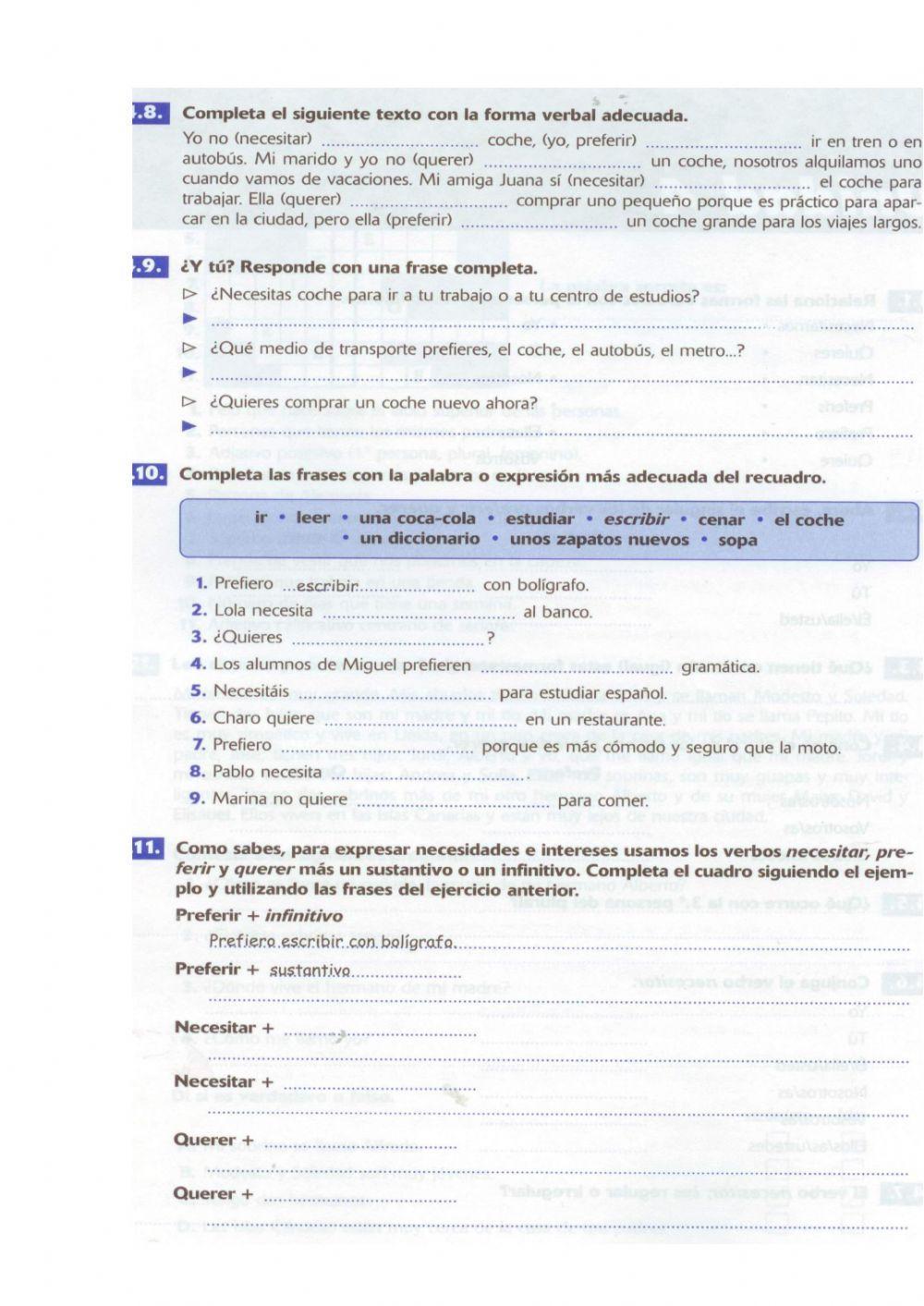 Trabajo de casa para la clase 5 54