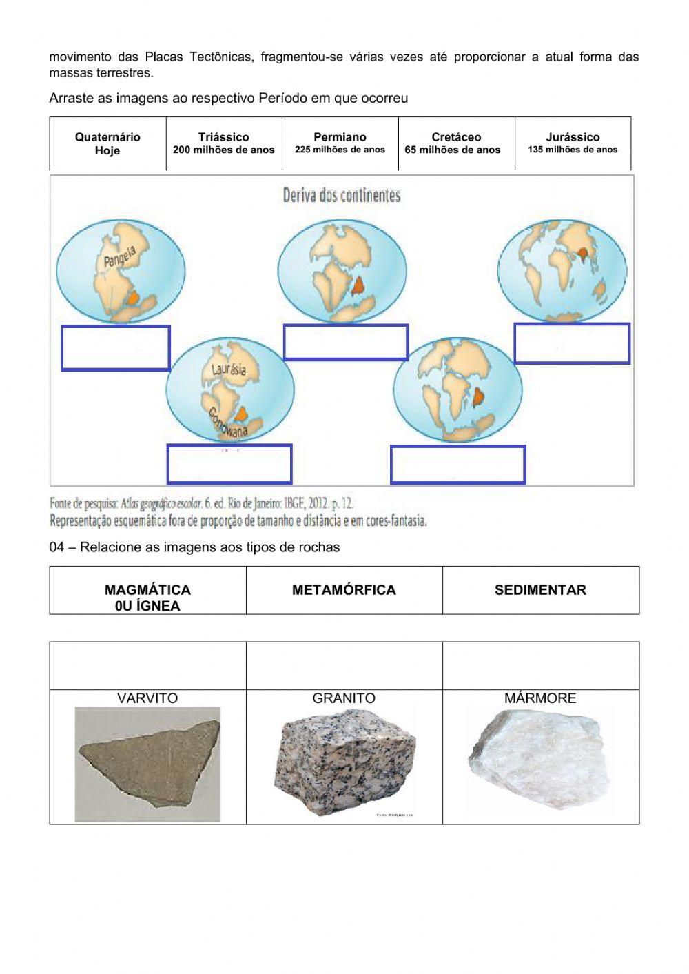 1º ANO Estrutura Geológica da Terra