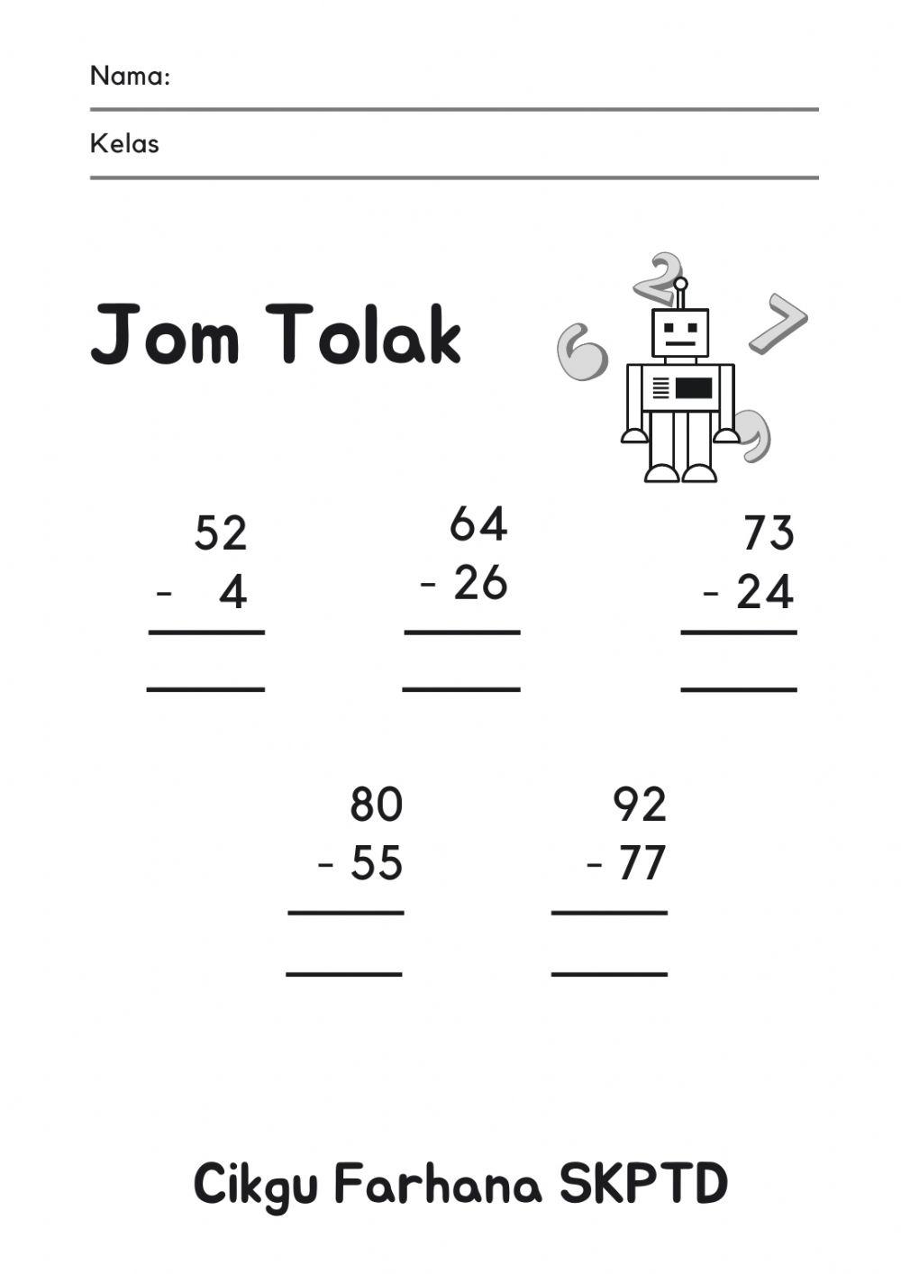 Tolak Set 3 Tolak Set 3