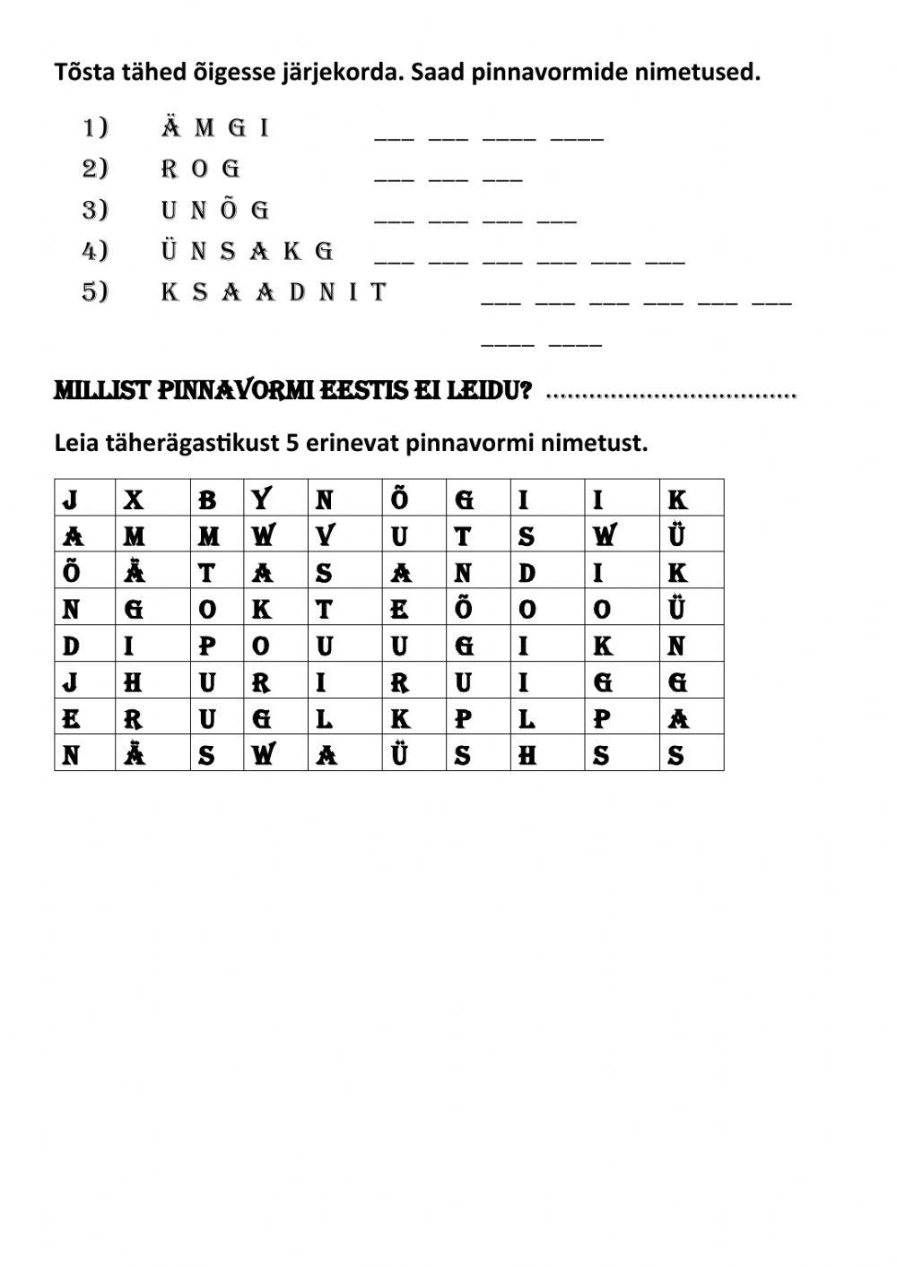 Loodusõpetus 5.klass LÕL