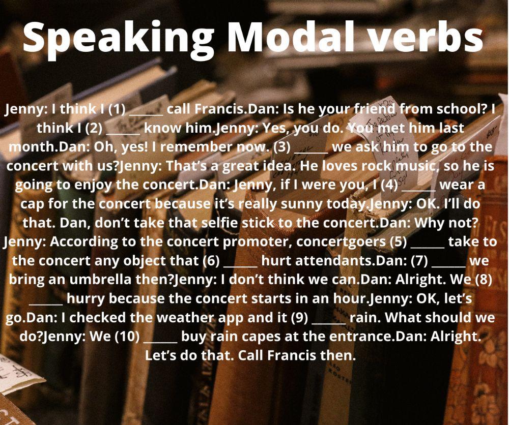 Speaking Modal Verbs 