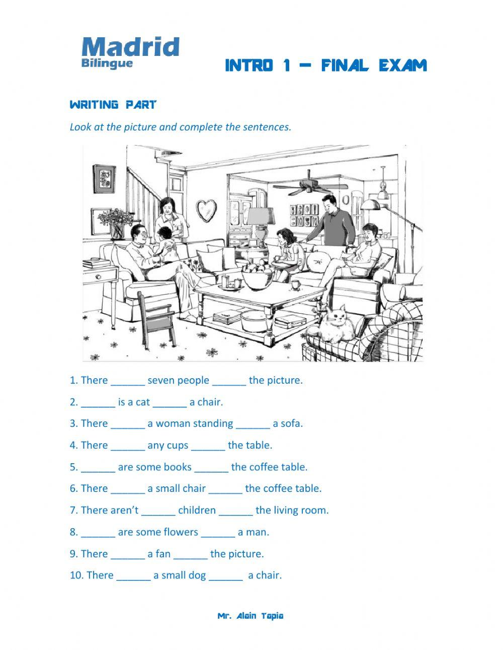 MGT - INTRO1 FINAL EXAM (PRE A1)