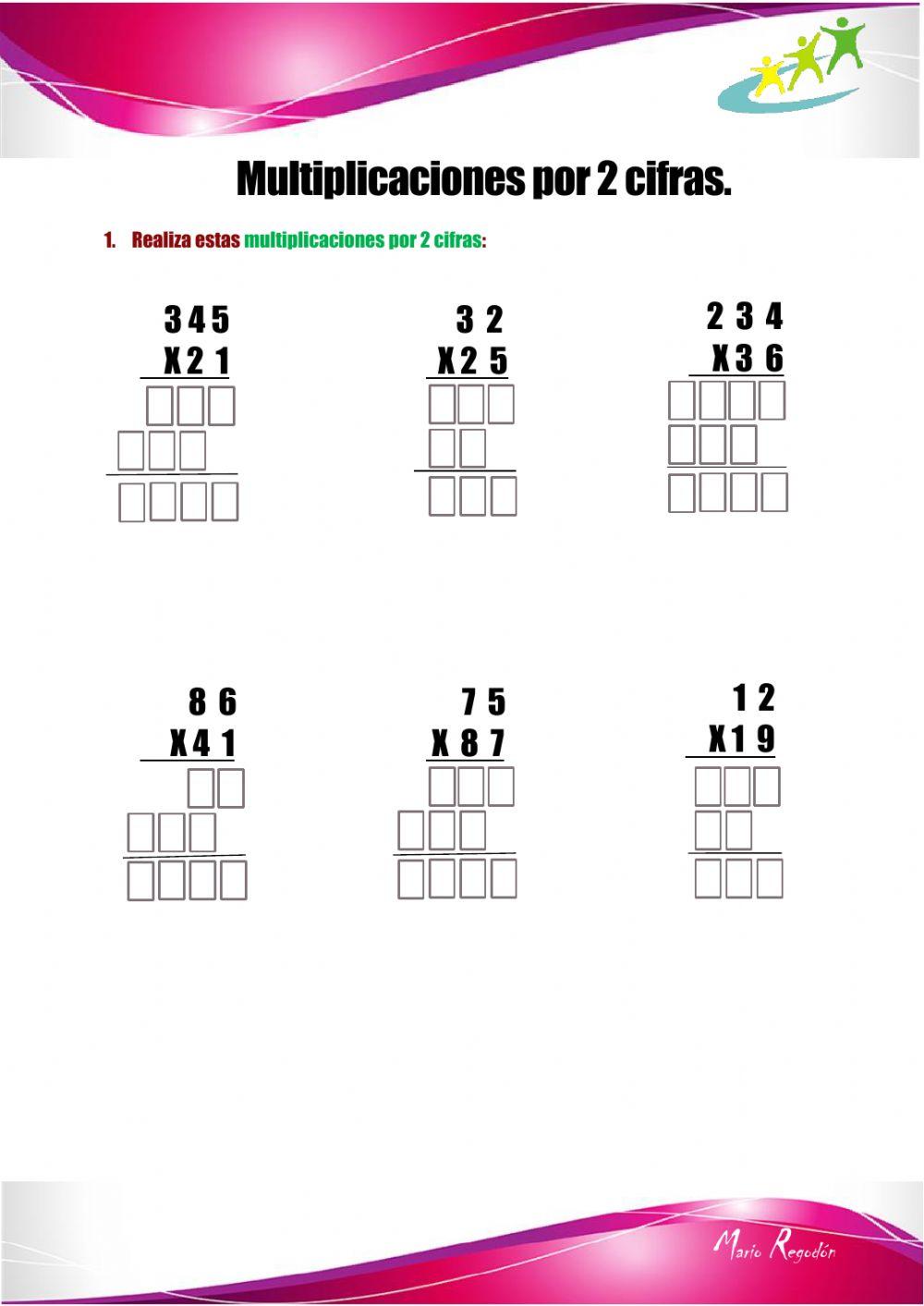 Multiplicaciones por 2 cifras