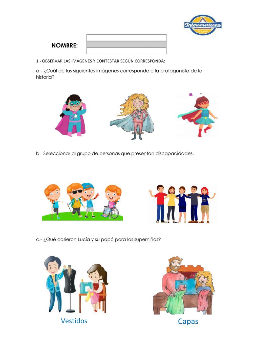 Actividad interactiva sobre la Discapacidad