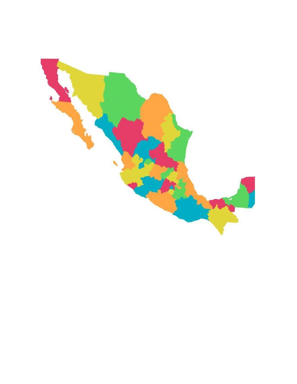 FICHA INTERACTIVA -CONOCIENDO LOS ESTADOS DE MÉXICO-