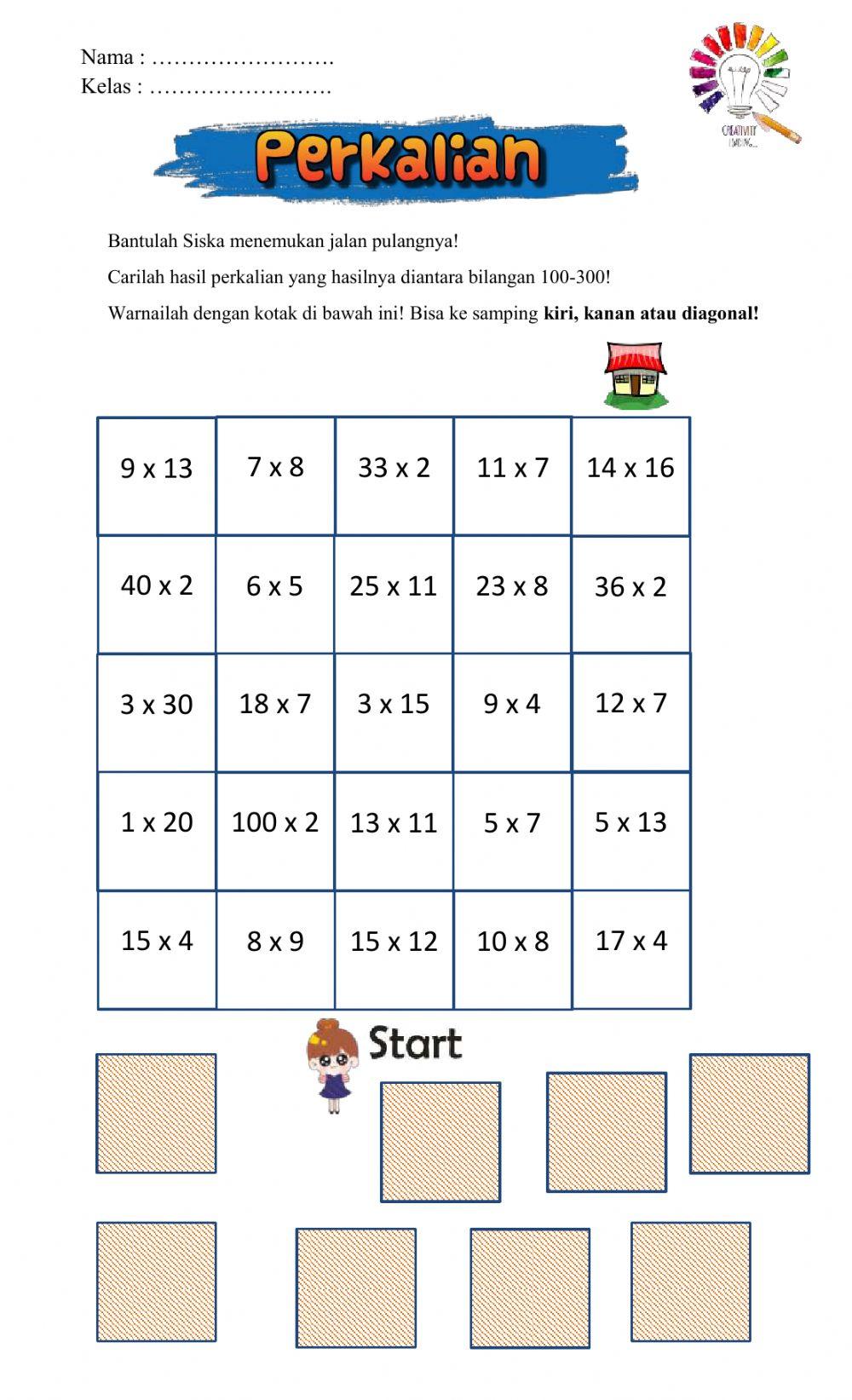 Latihan Soal Perkalian