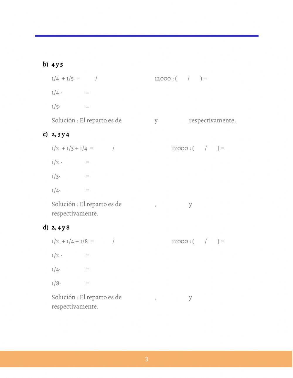 Repartos proporcionales