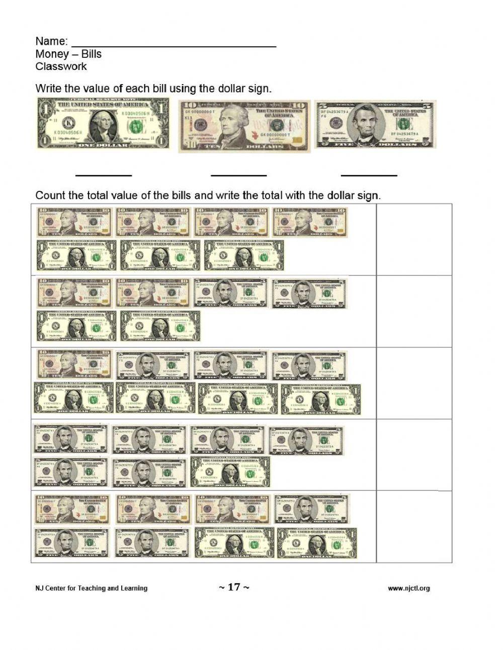 Money math 4 573329 LauraGallagher Live Worksheets