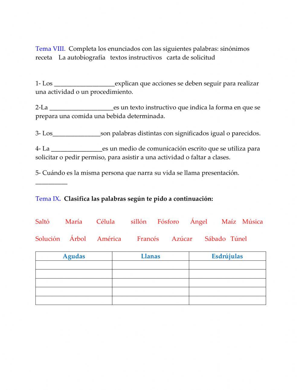 Examen De Lengua Espa ola 5to Mna Worksheet Live Worksheets Examen De Lengua Espa ola 5to Mna Worksheet Live Worksheets