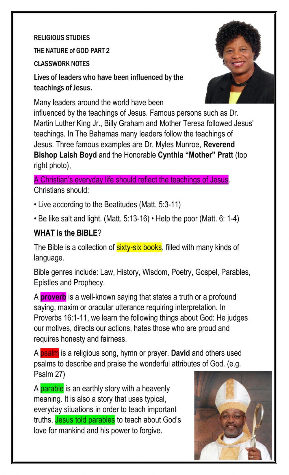 Religious Studies Notes: The Nature of God Part 2 Religious Studies Notes: The Nature of God Part 2