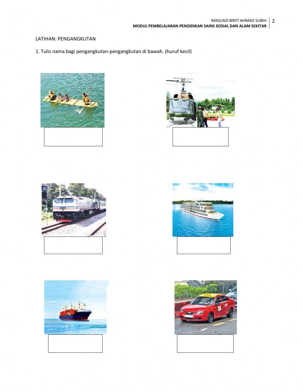 Unit 5: Malaysia Maju (Pengangkutan)