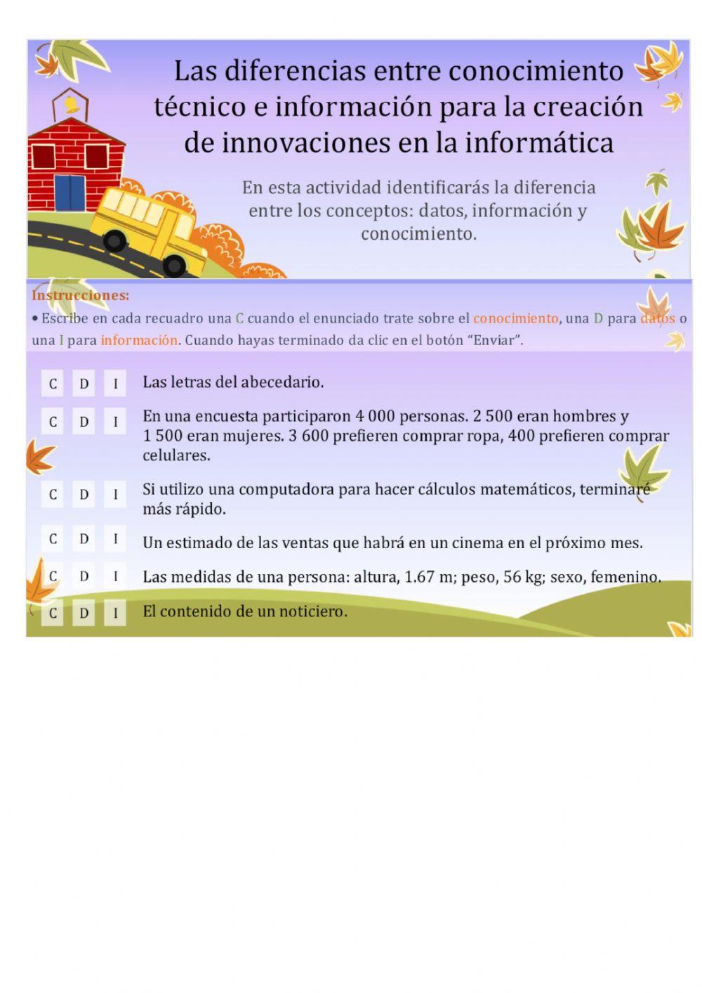 Datos, Conocimiento, Información