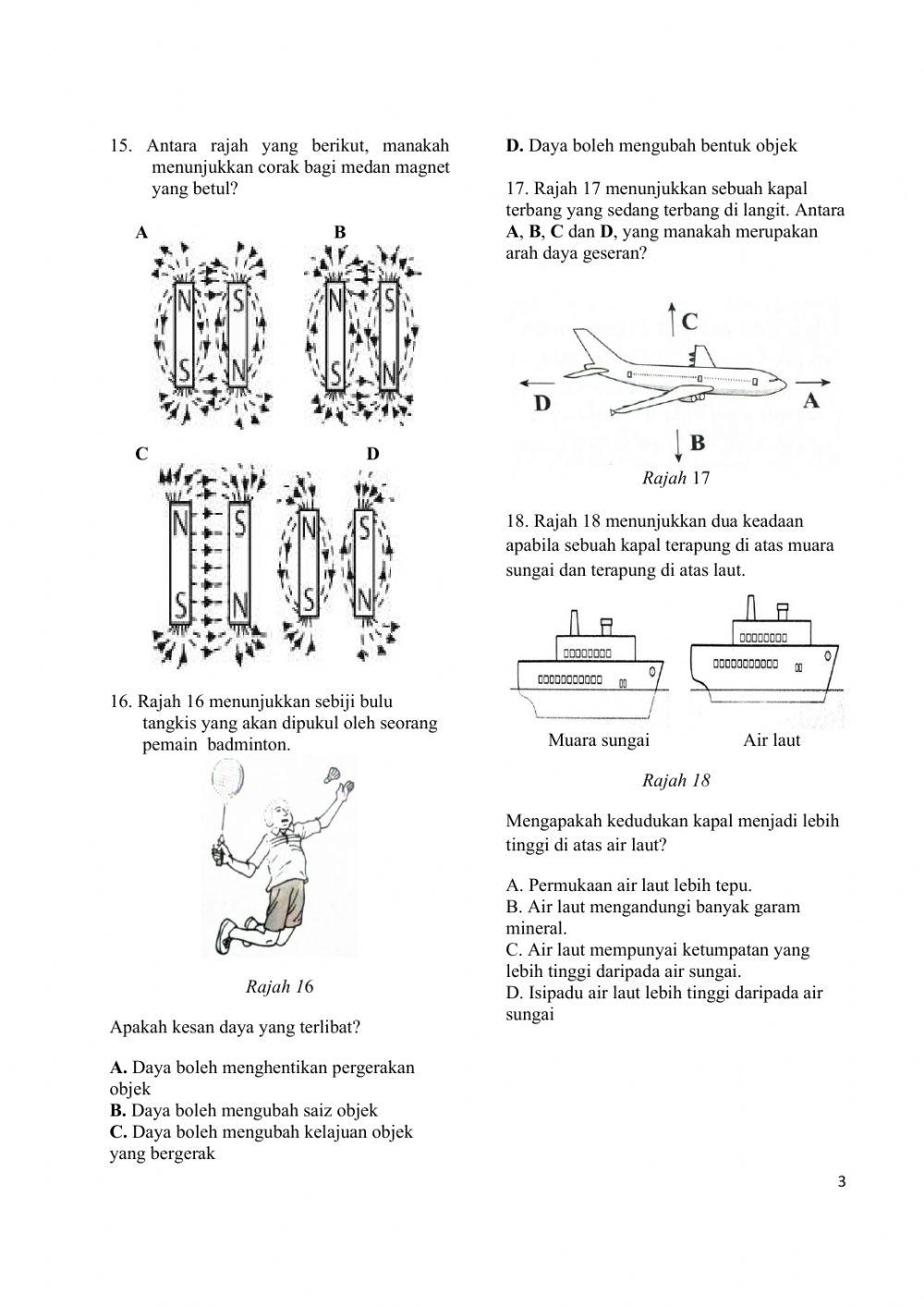 Praktis Akhir Tahun Sains Tingkatan 2 Set 2