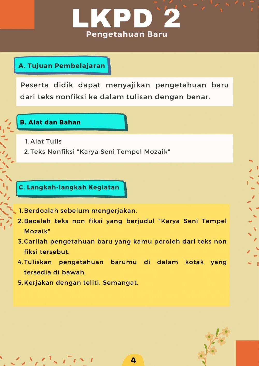 LKPD Tema 7 Subtema 3 Pembelajaran 2