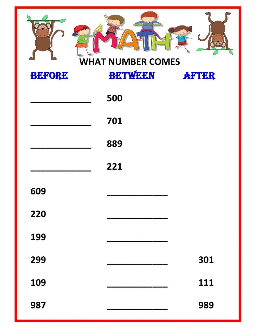 MATHS ORDERING NUMBER