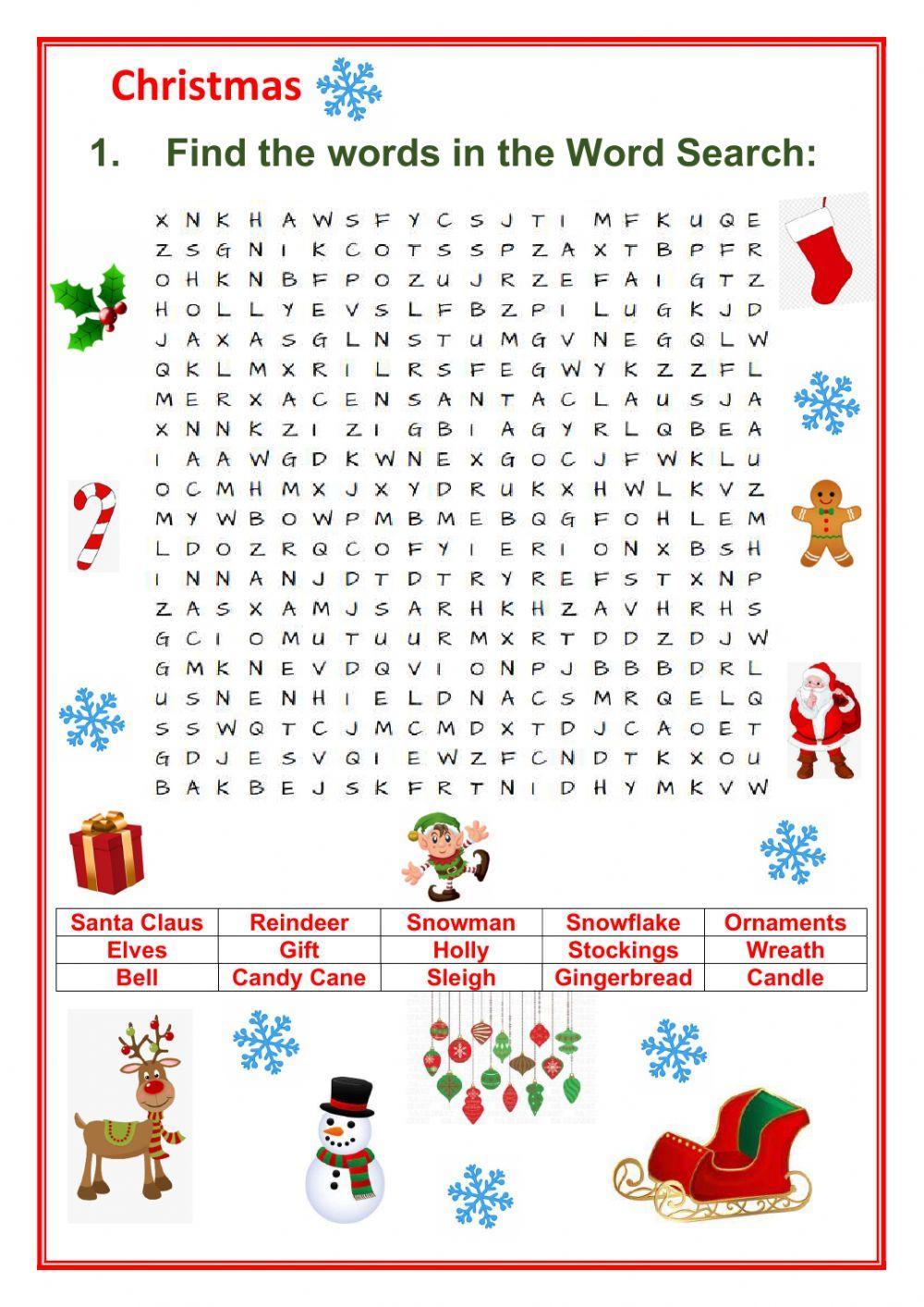 Christmas WordSearch Christmas WordSearch