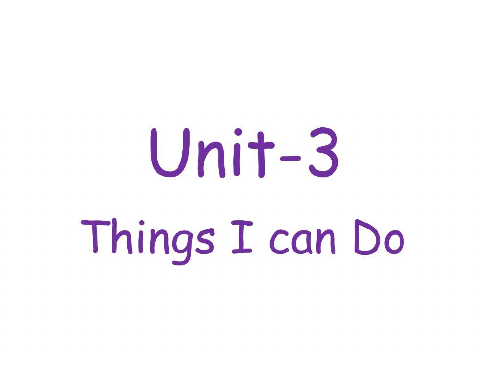 Things I can do