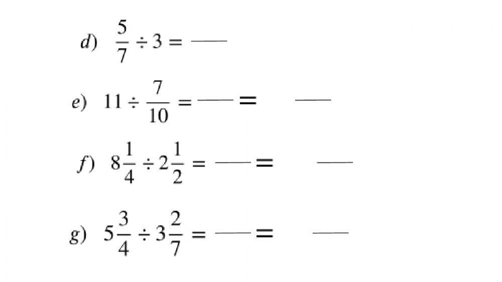División de fracciones
