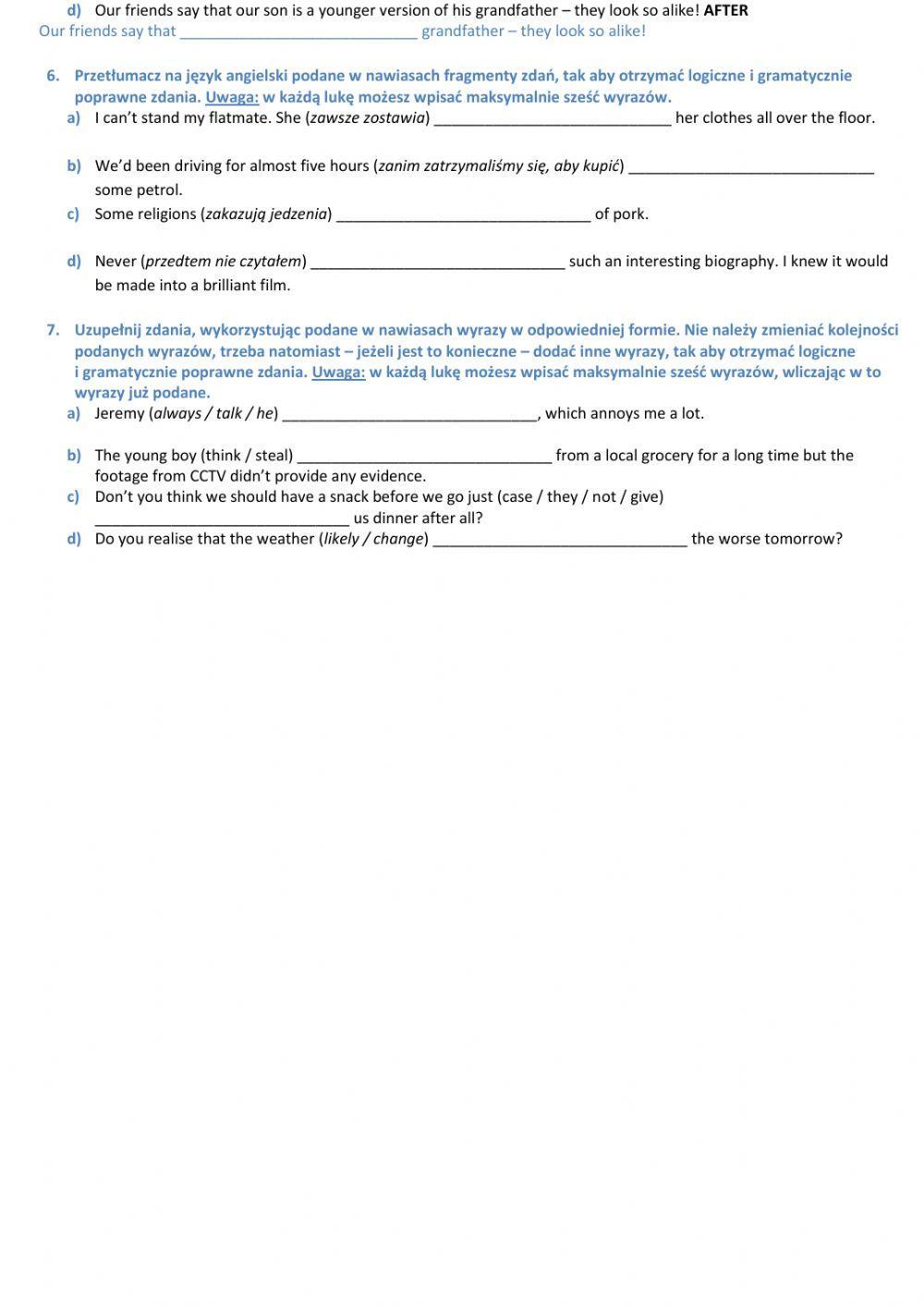 Matura rozszerzona środki językowe 1